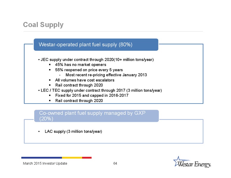 INVESTOR UPDATE – Westar Energy – slide 63