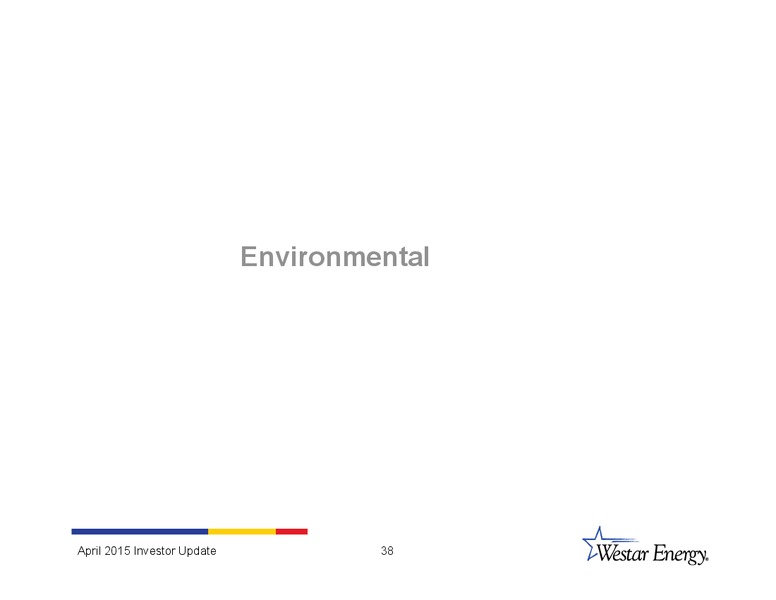 INVESTOR UPDATE – Westar Energy – slide 37