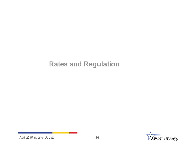 INVESTOR UPDATE – Westar Energy – slide 43