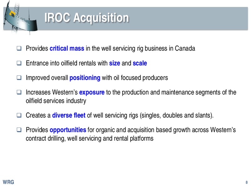 PETERS AND COMPANY LIMITED 2013 ENERGY CONFERENCE – Western Energy Services Corp. – slide 7