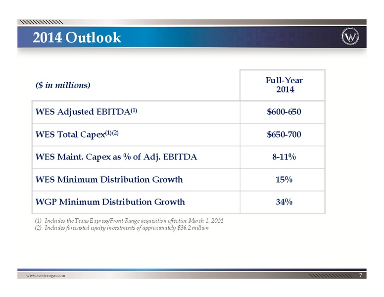 Q1 2014 Earnings Call – Western Gas Partners Lp – slide 6