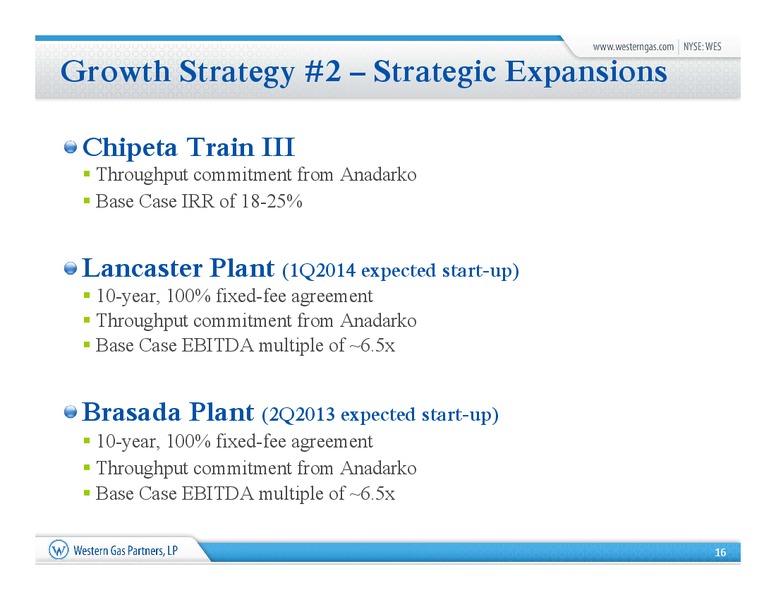 NAPTP 2012 Investor Presentation – Western Gas Partners Lp – slide 15