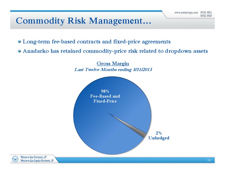 2013 MLP Investor Conference – Western Gas Partners Lp – slide 9