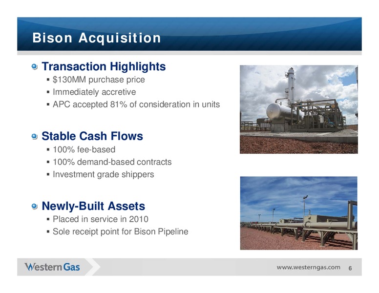 Q2 2011 Earnings Call – Western Gas Partners Lp – slide 5