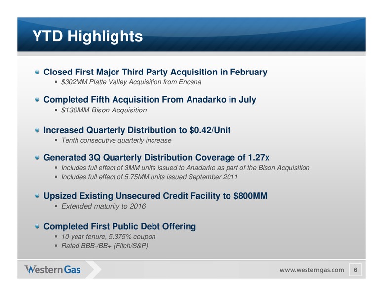 Wells Fargo Securities Energy Symposium – Western Gas Partners Lp – slide 5