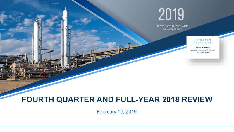 4Q and Full Year 2018 Earnings Call Presentation – Western Gas Partners Lp – slide 1