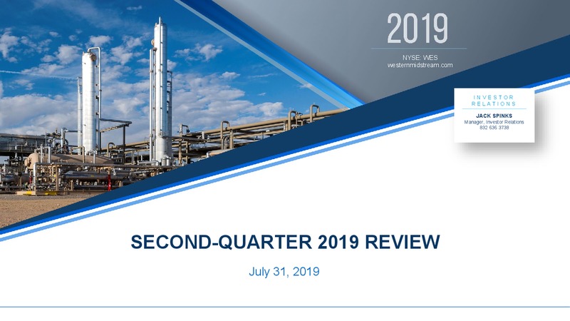 2Q 2019 Earnings Presentation – Western Gas Partners Lp – slide 1