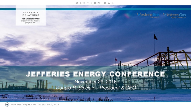 Jefferies Energy Conference – Western Gas Partners Lp – slide 1