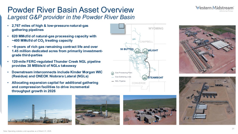 2Q 2025 Earnings Slides – Western Midstream Partners, LP – slide 31
