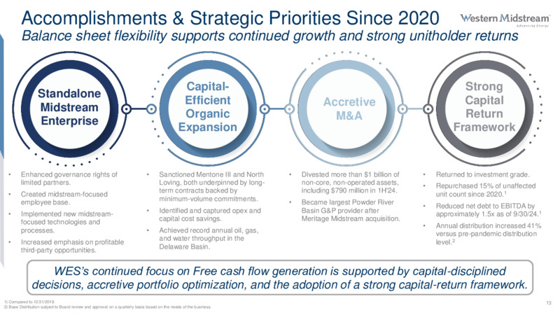 3Q 202 Review – Western Midstream Partners, LP – slide 13