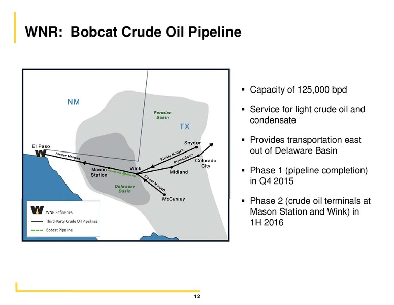 Deutsche Bank 23rd Annual Leveraged Finance Conference – Western Refining Logistics, Lp – slide 11