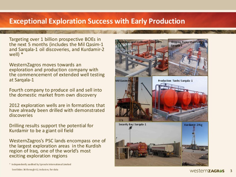 PROACTIVE INVESTORS ONE2ONE INVESTOR FORUM – Western Zagros – slide 2