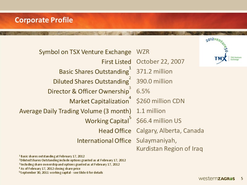 PROACTIVE INVESTORS ONE2ONE INVESTOR FORUM – Western Zagros – slide 4