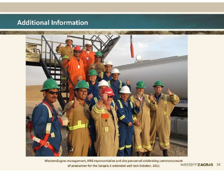 GLOBAL ENERGY CONFERENCE – Western Zagros – slide 18