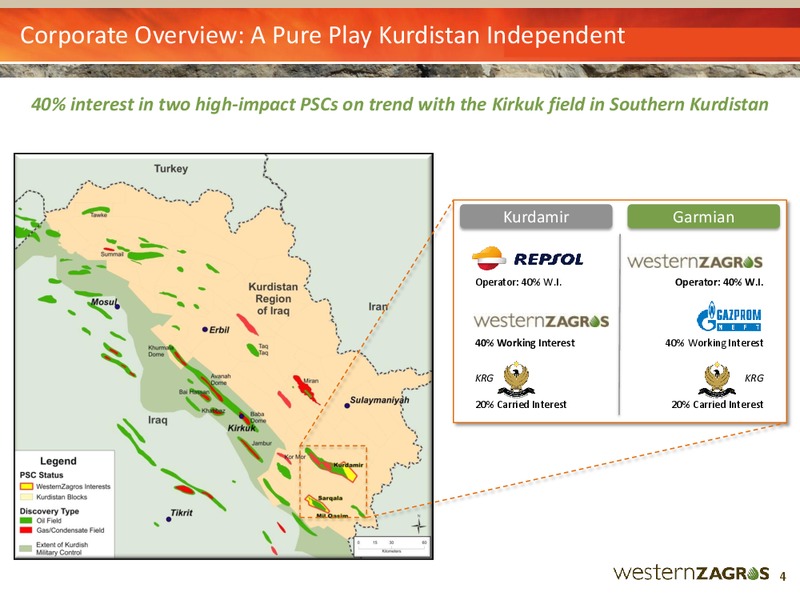 June 2015 Corporate Presentation – Western Zagros – slide 4