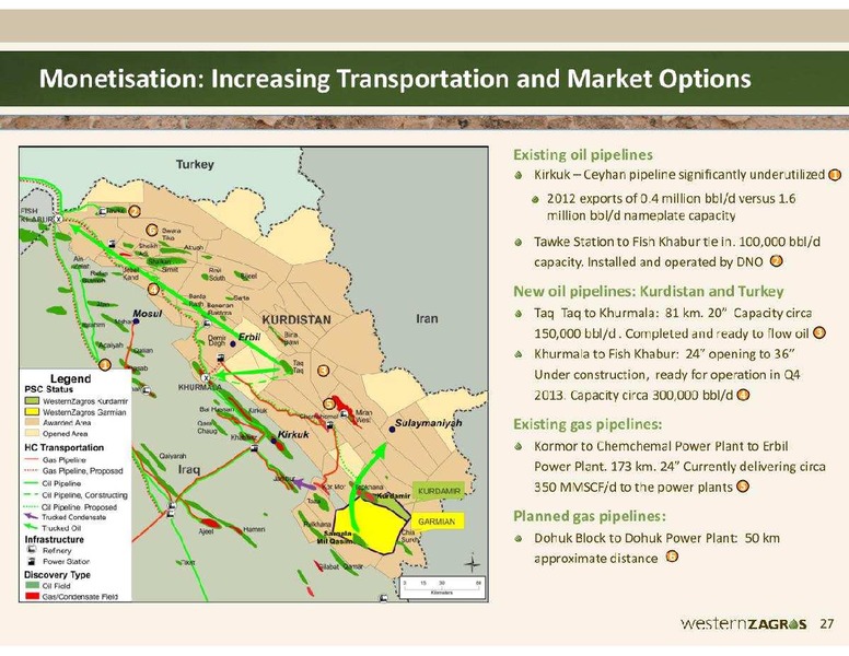 SEPTEMBER 2013 CORPORATE PRESENTATION – Western Zagros – slide 27