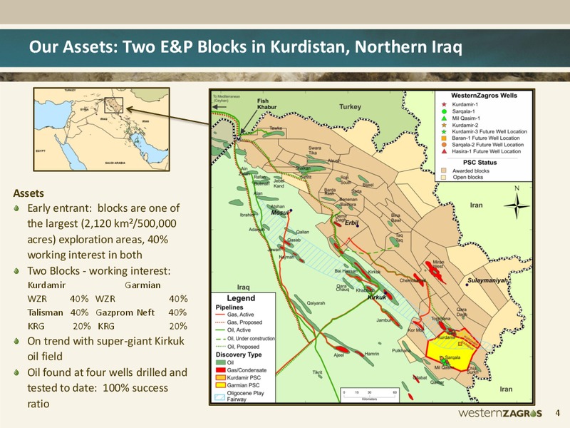 SEPTEMBER 2012 CORPORATE PRESENTATION – Western Zagros – slide 3
