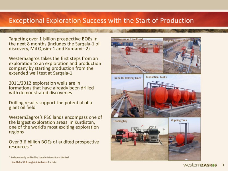 MORGAN STANLEY CANADIAN ENERGY CONFERENCE – Western Zagros – slide 2