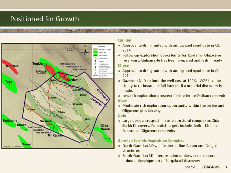 CWC Kstan Oil Gas Conference – Western Zagros – slide 3
