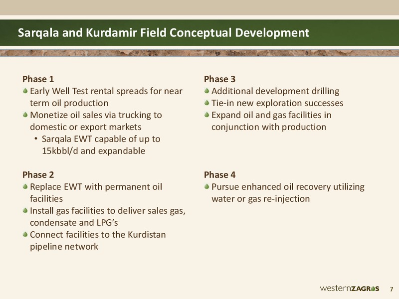 CWC Kstan Oil Gas Conference – Western Zagros – slide 7
