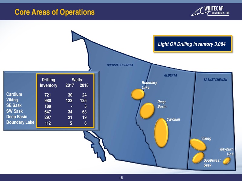 January 2018 Corporate Presentation – Whitecap Resources Inc. – slide 18