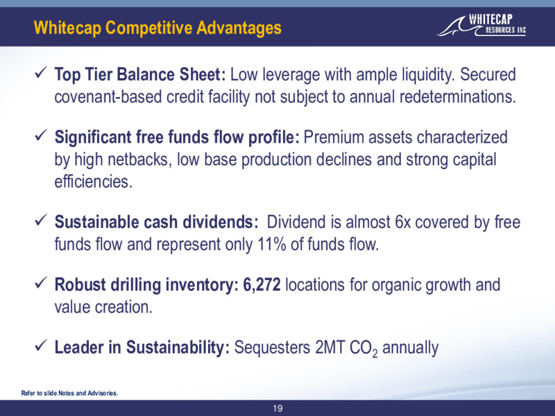 January 2022 Corporate Presentation – Whitecap Resources Inc. – slide 19