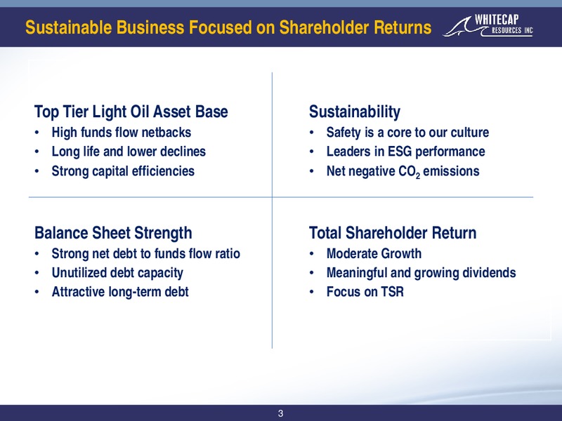 4Q 2019 Earnings Presentation – Whitecap Resources Inc. – slide 3