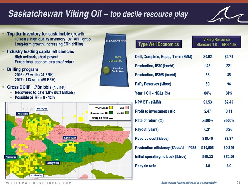 March 2017 Investor Presentation – Whitecap Resources Inc. – slide 21