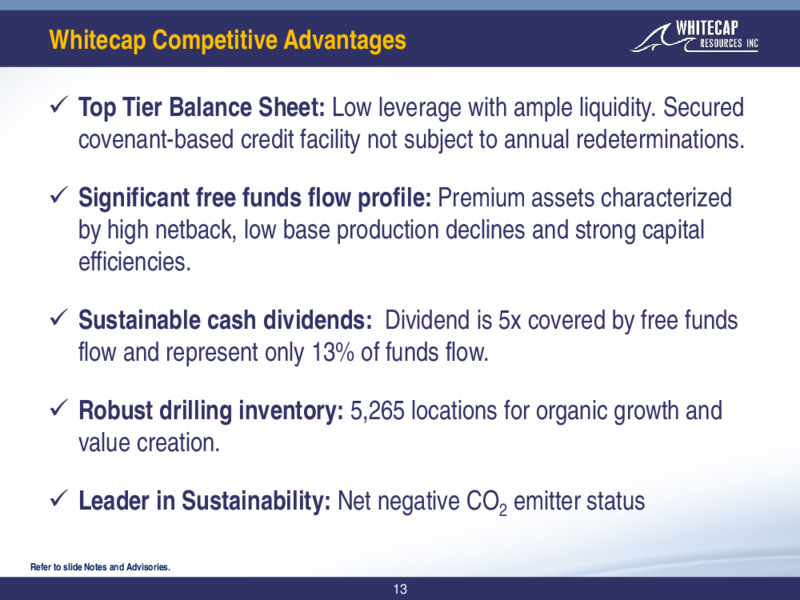 March 2021 Corporate Presentation – Whitecap Resources Inc. – slide 13
