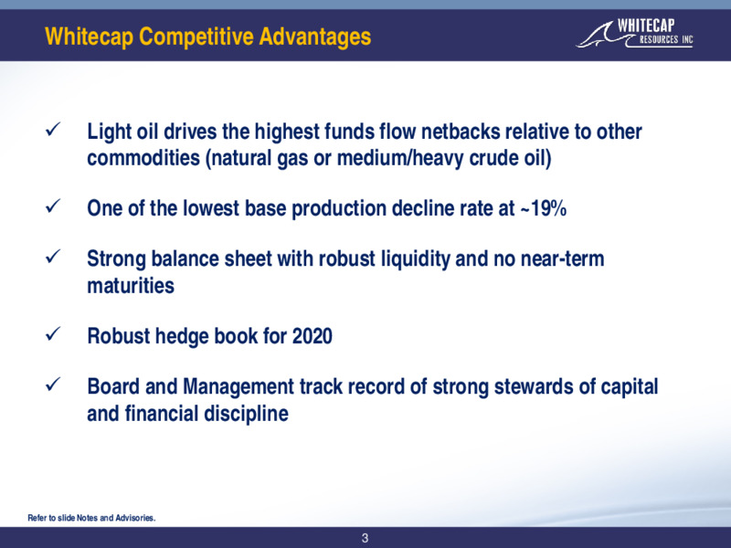 April 2020 Corporate Presentation – Whitecap Resources Inc. – slide 3