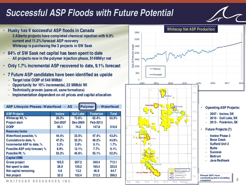 June 2016 Corporate Presentation – Whitecap Resources Inc. – slide 5