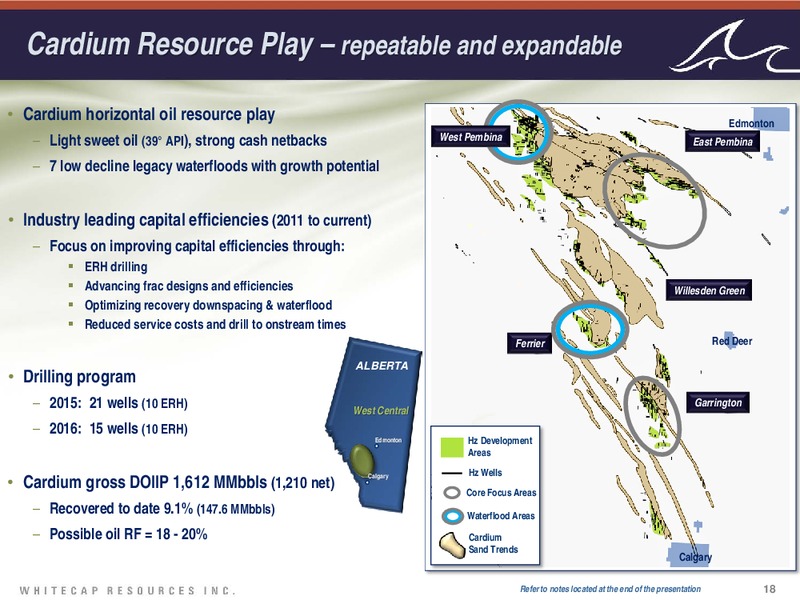 June 2016 Corporate Presentation – Whitecap Resources Inc. – slide 18