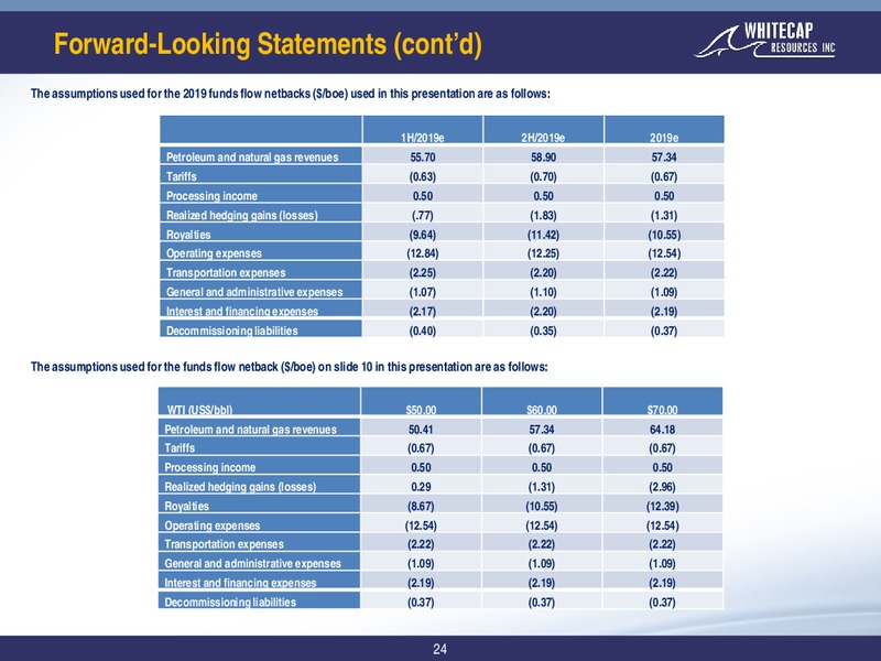 June 2019 Corporate Presentation – Whitecap Resources Inc. – slide 23