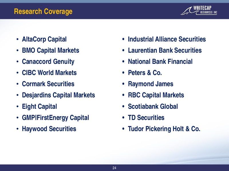 July 2019 Corporate Presentation – Whitecap Resources Inc. – slide 24