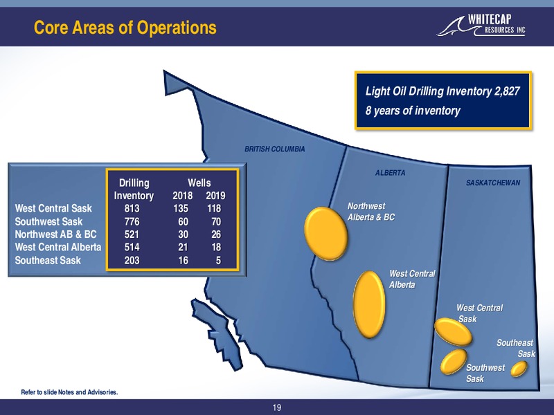 August 2019 Corporate Presentation – Whitecap Resources Inc. – slide 19