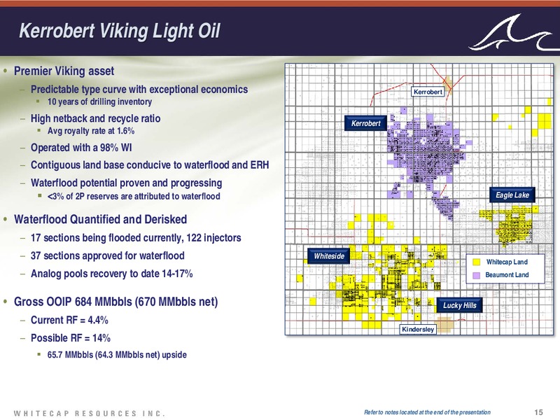 August 2015 Investor Presentation – Whitecap Resources Inc. – slide 15