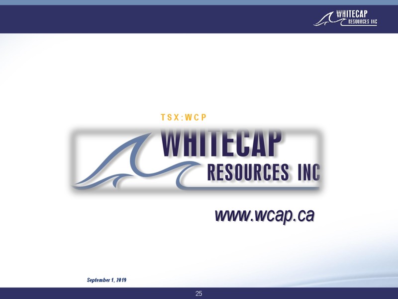 September 2019 Corporate Presentation – Whitecap Resources Inc. – slide 25