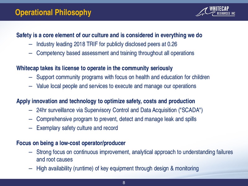 October 2019 Corporate Presentation – Whitecap Resources Inc. – slide 8
