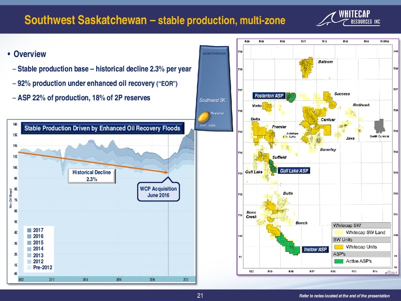 October 2017 Corporate Presentation – Whitecap Resources Inc. – slide 21