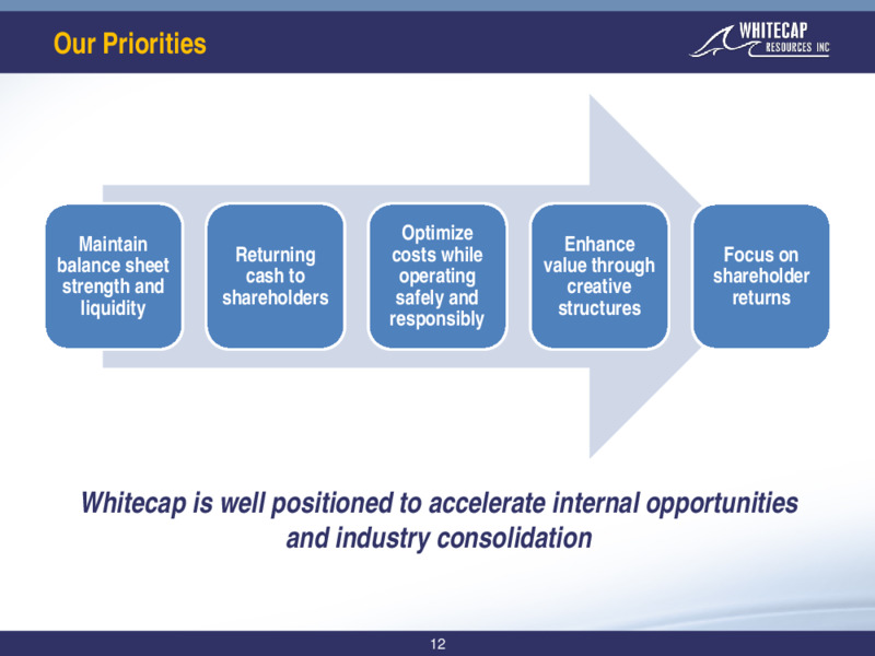 Q3 2020 Earnings Presentation – Whitecap Resources Inc. – slide 12