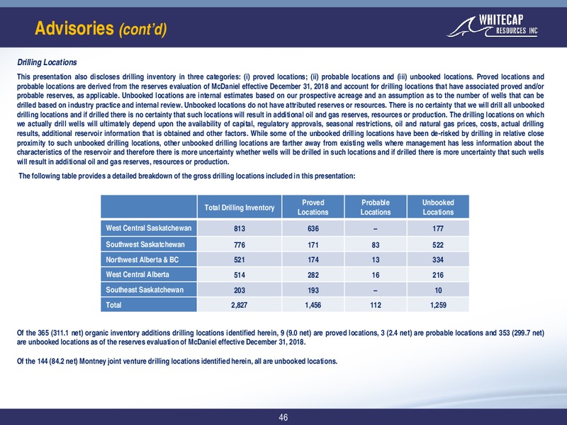 December 2019 Corporate Presentation – Whitecap Resources Inc. – slide 42
