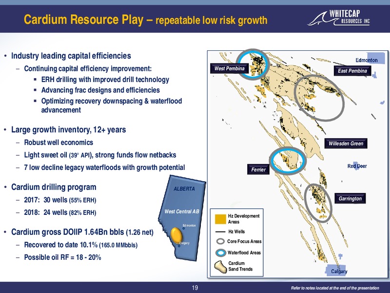 December 2017 Corporate Presentation – Whitecap Resources Inc. – slide 19
