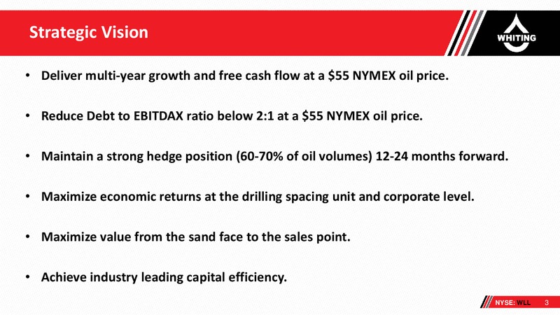 Scotia Howard Weil 2018 Energy Conference – Whiting Petroleum Corp. – slide 2