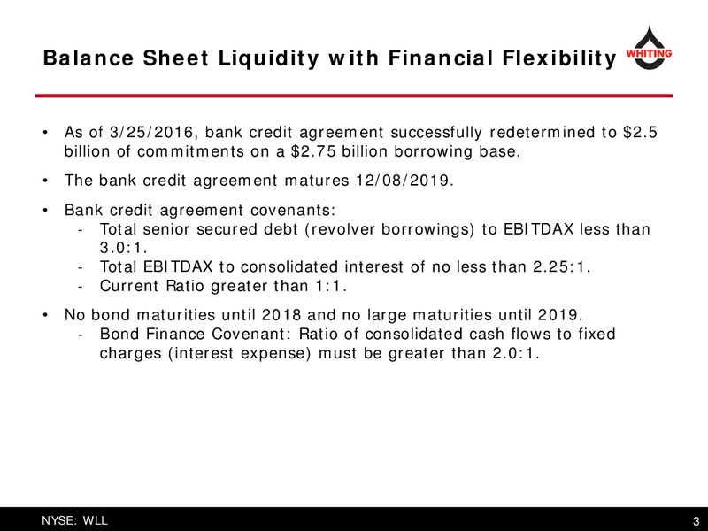 IPAA OGIS New York – Whiting Petroleum Corp. – slide 3