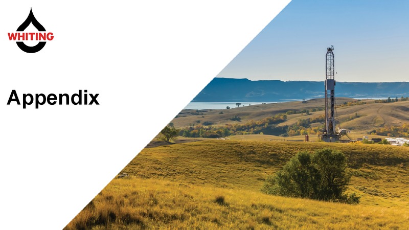 2Q 2019 Earnings Presentation – Whiting Petroleum Corp. – slide 31