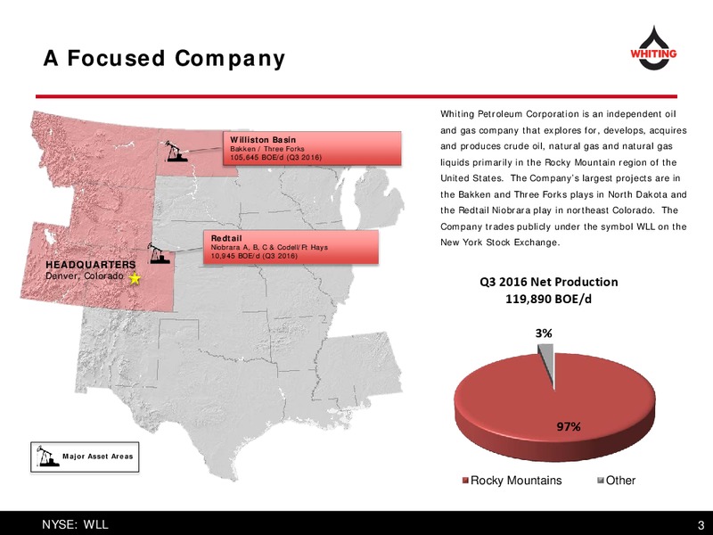 BAML Global Energy Conference – Whiting Petroleum Corp. – slide 3