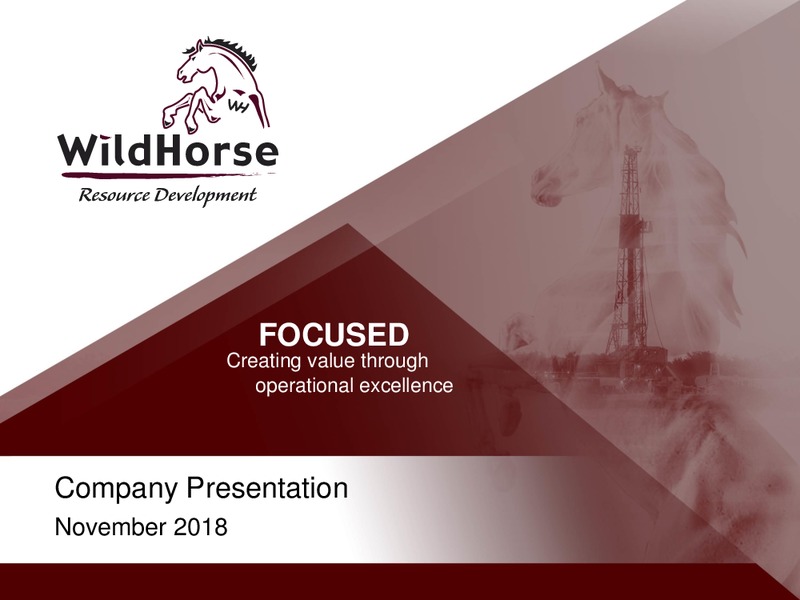 Corporate Presentation – WildHorse Resource Development – slide 1