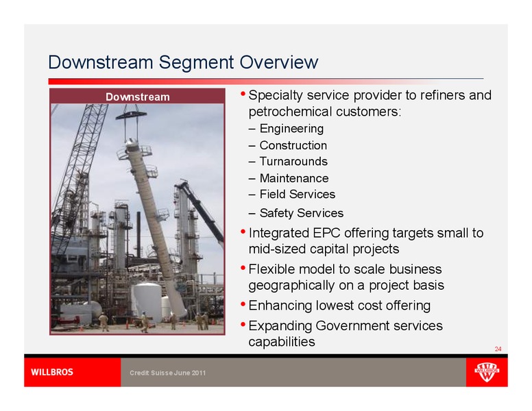 2011 CREDIT SUISSE ENGINEERING & CONSTRUCTION CONFERENCE – Willbros Group, Inc – slide 24