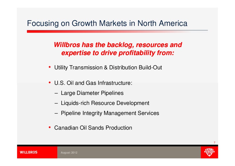 ENERCOM'S THE OIL & GAS CONFERENCE – Willbros Group, Inc – slide 7