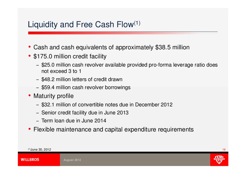 ENERCOM'S THE OIL & GAS CONFERENCE – Willbros Group, Inc – slide 19